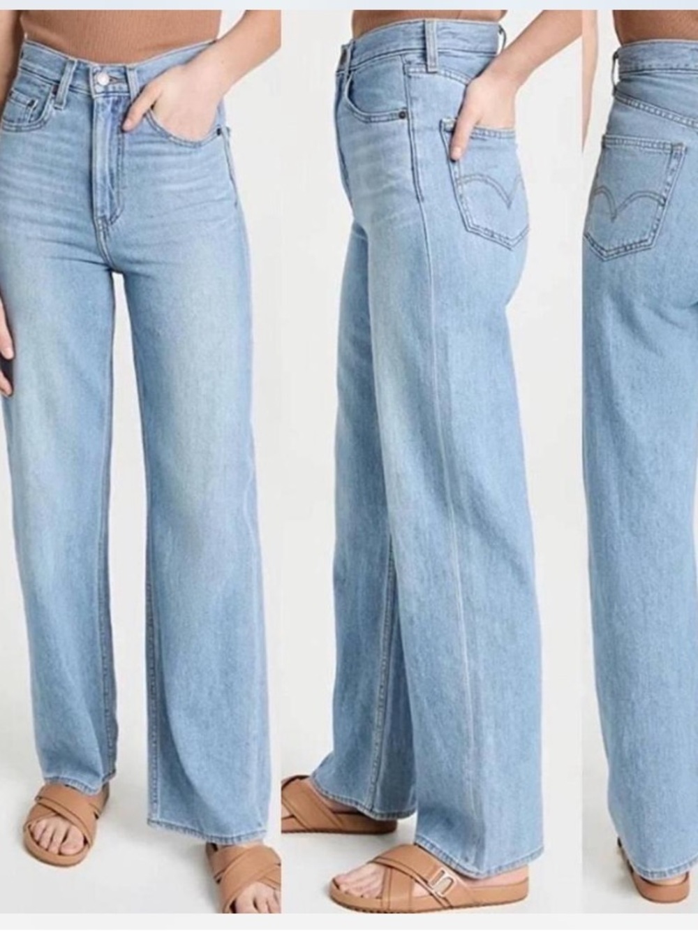 Levi's Well Thread High Loose Light Blue High-Rise Wide-Leg Jeans size 31
